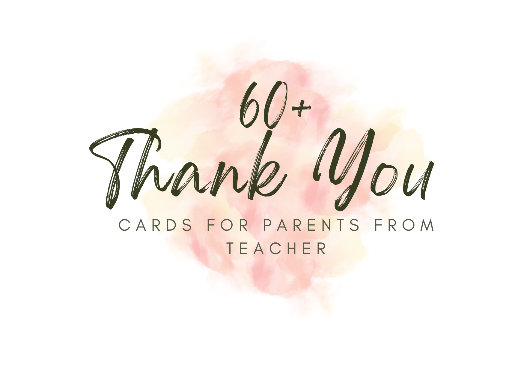 Thank You Cards For Parents From Teacher