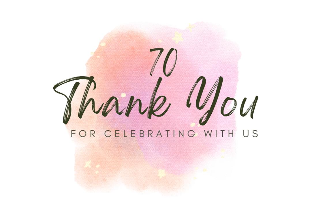 thank you for celebrating with us