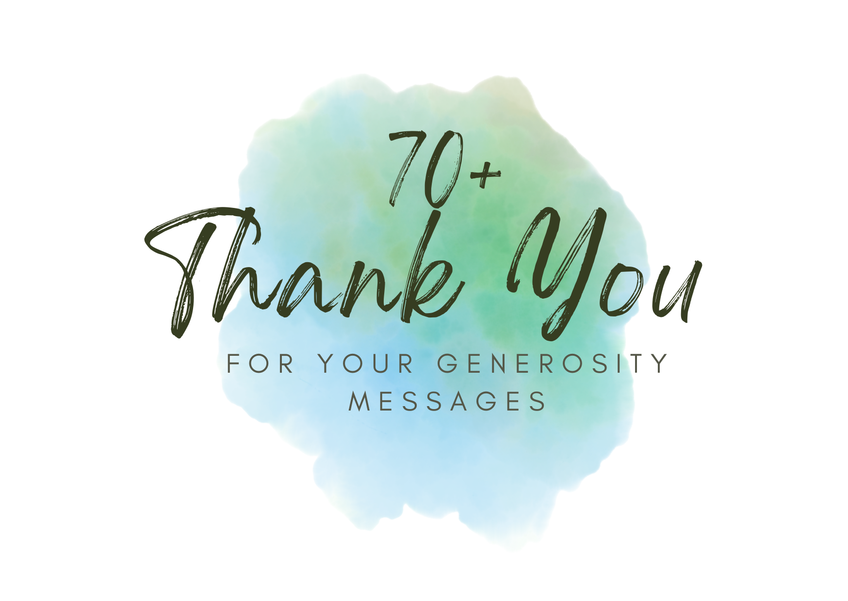 Thank You For Your Generosity