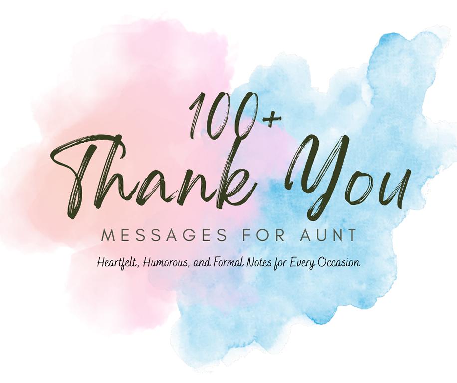 thank you messages for aunt featured