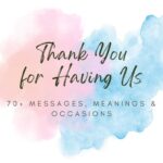 thank you for having us
